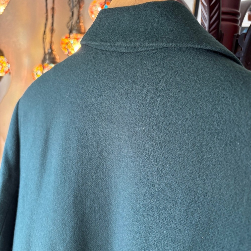 Y2K Dark Academia Forest Green Pure Wool Blazer Sag Harbor - 12 - Picture 6 of 10